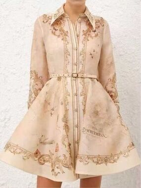 chinese dress ladies Zimmermann Acacia Lace Trim Mini Dress Cream Multi Floral  blueandcream